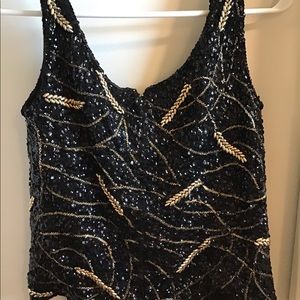 Black/gold beaded Vintage Couture